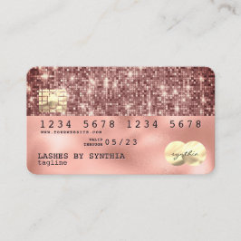 Holograaf roos goud glitter Moderne creditcard Visitekaartje
