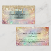 Holograaf schrijft Roos Makeup knoopt nagels haar Visitekaartje (Voorkant / Achterkant)