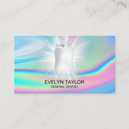 Holograaf tandheelkundige tandheelkundige tandheel visitekaartje (Voorkant)