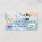 Holograaf Unicorn Dripp Creditcard voegt je logo t Visitekaartje (Voorkant)