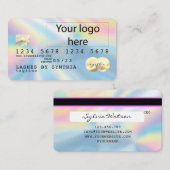 Holograaf Unicorn Dripp Creditcard voegt je logo t Visitekaartje (Voorkant / Achterkant)