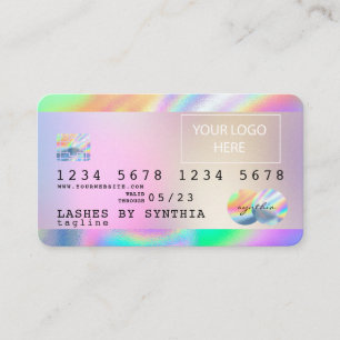 Holograaf Unicorn Dripp Creditcard voegt je logo t Visitekaartje