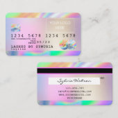 Holograaf Unicorn Dripp Creditcard voegt je logo t Visitekaartje (Voorkant / Achterkant)