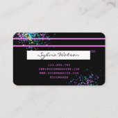 Holograaf Unicorn Dripp Creditcard voegt je logo t Visitekaartje (Achterkant)