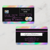 Holograaf Unicorn Dripp Creditcard voegt je logo t Visitekaartje (Voorkant / Achterkant)