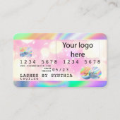 Holograaf Unicorn Dripp Creditcard voegt je logo t Visitekaartje (Voorkant)