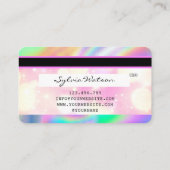 Holograaf Unicorn Dripp Creditcard voegt je logo t Visitekaartje (Achterkant)