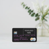 Holograaf Unicorn Dripp Creditcard voegt je logo t Visitekaartje (Staand voorkant)