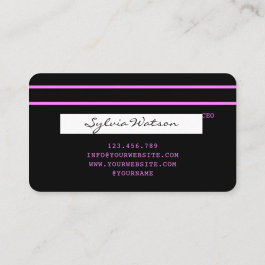 Holograaf Unicorn Dripp Creditcard voegt je logo t Visitekaartje (Achterkant)