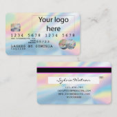 Holograaf Unicorn Dripp Creditcard voegt je logo t Visitekaartje (Voorkant / Achterkant)