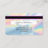 Holograaf Unicorn Dripp Creditcard voegt je logo t Visitekaartje (Achterkant)