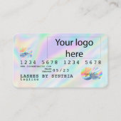 Holograaf Unicorn Dripp Creditcard voegt je logo t Visitekaartje (Voorkant)