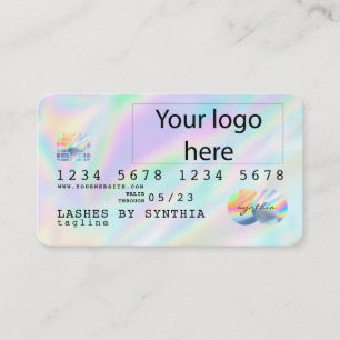 Holograaf Unicorn Dripp Creditcard voegt je logo t Visitekaartje