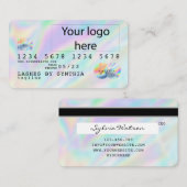 Holograaf Unicorn Dripp Creditcard voegt je logo t Visitekaartje (Voorkant / Achterkant)