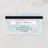 Holograaf Unicorn Dripp Creditcard voegt je logo t Visitekaartje (Achterkant)