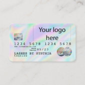 Holograaf Unicorn Dripp Creditcard voegt je logo t Visitekaartje (Voorkant)