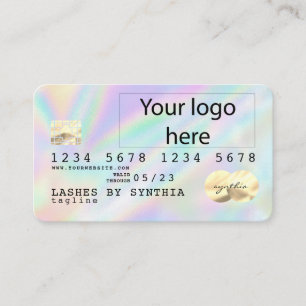 Holograaf Unicorn Dripp Creditcard voegt je logo t Visitekaartje