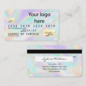 Holograaf Unicorn Dripp Creditcard voegt je logo t Visitekaartje (Voorkant / Achterkant)