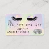 Holograaf Unicorn Modern Credit Card Lashes Visitekaartje (Voorkant)