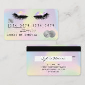 Holograaf Unicorn Modern Credit Card Lashes Visitekaartje (Voorkant / Achterkant)