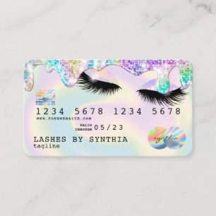 Holograaf Unicorn Modern Credit Card Lashes Visitekaartje
