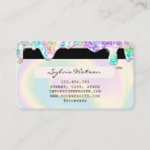 Holograaf Unicorn Modern Credit Card Lashes Visitekaartje (Achterkant)