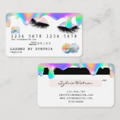 Holograaf Unicorn Modern Credit Card Lashes Visitekaartje (Voorkant / Achterkant)