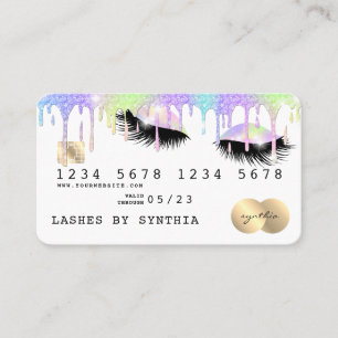 Holograaf Unicorn Modern Credit Card Lashes Visitekaartje