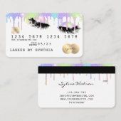 Holograaf Unicorn Modern Credit Card Lashes Visitekaartje (Voorkant / Achterkant)