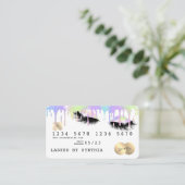 Holograaf Unicorn Modern Credit Card Lashes Visitekaartje (Staand voorkant)