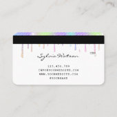 Holograaf Unicorn Modern Credit Card Lashes Visitekaartje (Achterkant)