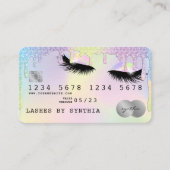 Holograaf Unicorn Modern Credit Card Lashes Visitekaartje (Voorkant)