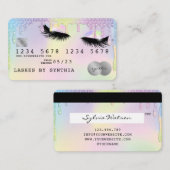 Holograaf Unicorn Modern Credit Card Lashes Visitekaartje (Voorkant / Achterkant)