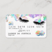 Holograaf Unicorn Modern Credit Card Lashes Visitekaartje (Voorkant)