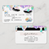 Holograaf Unicorn Modern Credit Card Lashes Visitekaartje (Voorkant / Achterkant)