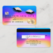 Holograaf Unicorn Modern Credit Card Lashes Visitekaartje (Voorkant / Achterkant)