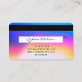 Holograaf Unicorn Modern Credit Card Lashes Visitekaartje (Achterkant)
