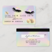 Holograaf Unicorn Modern Credit Card Lashes Visitekaartje (Voorkant / Achterkant)