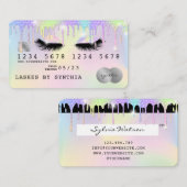 Holograaf Unicorn Modern Credit Card Lashes Visitekaartje (Voorkant / Achterkant)