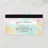Holograaf Unicorn Modern Credit Card Style Logo Visitekaartje (Achterkant)