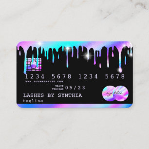 Holograaf unicorn-schijven Moderne creditcard Visitekaartje