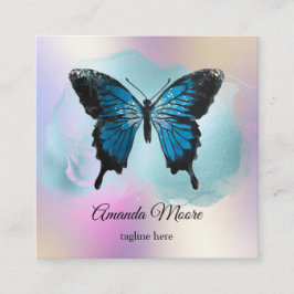 holograaf voor therapeut van blue - vlinder vierkante visitekaartje