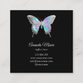 holograaf voor therapeut van blue - vlinder vierkante visitekaartje (Achterkant)