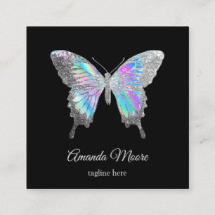 holograaf voor therapeut van blue - vlinder vierkante visitekaartje