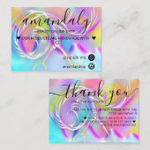 Holograaf Winkelen - Korting met codenummer Haarpr Visitekaartje (Voorkant / Achterkant)