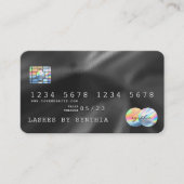 Holograaf zwarte Folie Moderne creditcardKaart Sti Visitekaartje (Voorkant)