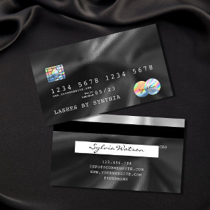 Holograaf zwarte Folie Moderne creditcardKaart Sti Visitekaartje