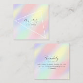 Holograafgeometrie Unicorn Abstract Professional Vierkante Visitekaartje (Voorkant / Achterkant)