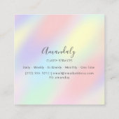 Holograafgeometrie Unicorn Abstract Professional Vierkante Visitekaartje (Achterkant)