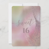 Holograaftrendy glitter abstract zoet 16 kaart (Achterkant)